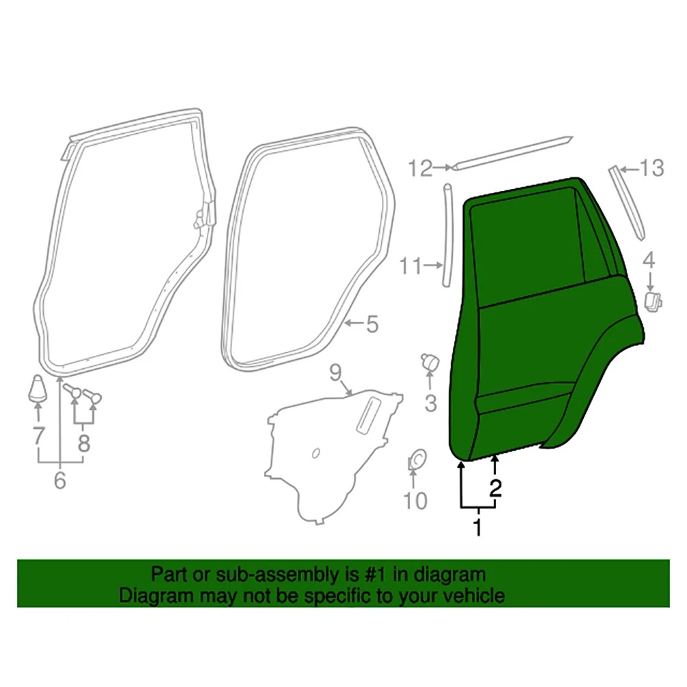 2016 to 2021  LC200 Hot Selling Replaced Steel Car Rear Doors 67004-60560 67003-60560 6700460560 6700360560